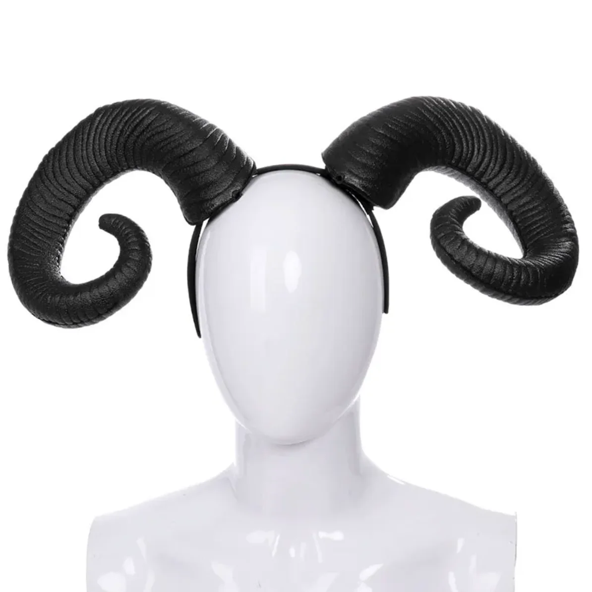Halloween Headwear Prop Anime Sheep Horn Handmade Sheep Horn Headband Hairband Accessory Demon Evil Gothic Lolita Cosplay