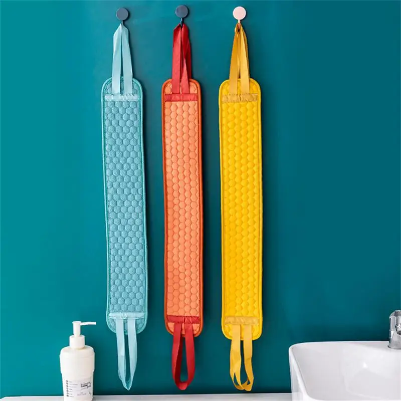 Exfoliating Shower Scrubber Shower Back Scrubber Bath Belt Towel Ball Glove Deep Mud Clean Korean Body Washcloth Japanese Rear Scrub Pull Strap