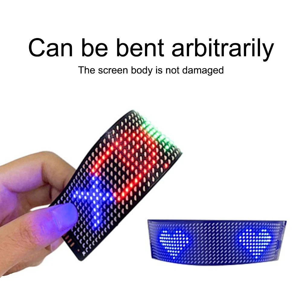 Description Picture 5 of itemLED Matrix Pixel Panel Scrolling Bright Advertising LED Signs Flexible USB 5V LED Car Rear Window Sign Bluetooth App Control