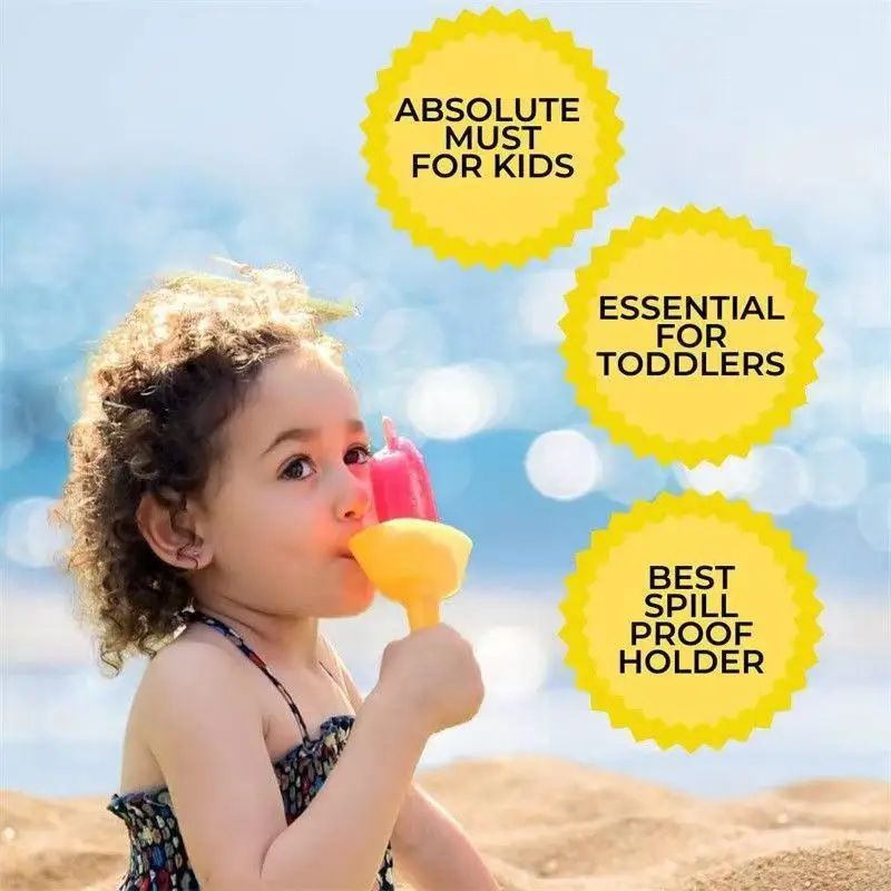 Anti-Drip Popsicle Holder With Straw Popsicle Ice Cream Portable Holder Anti-Dirty Hand Homemade Mold ice mold popsicle holders sleeves ice cream cone holder ice cream stick tools