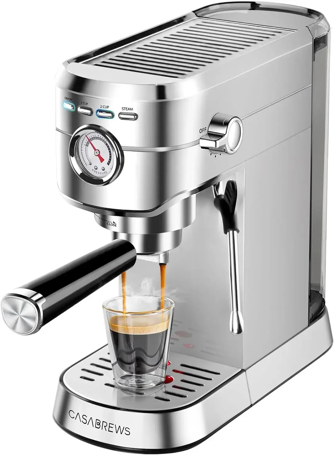 NEW Espresso Machine 20 Bar, Professional Espresso Maker with Milk Frother Steam Wand, Compact Coffee Machine