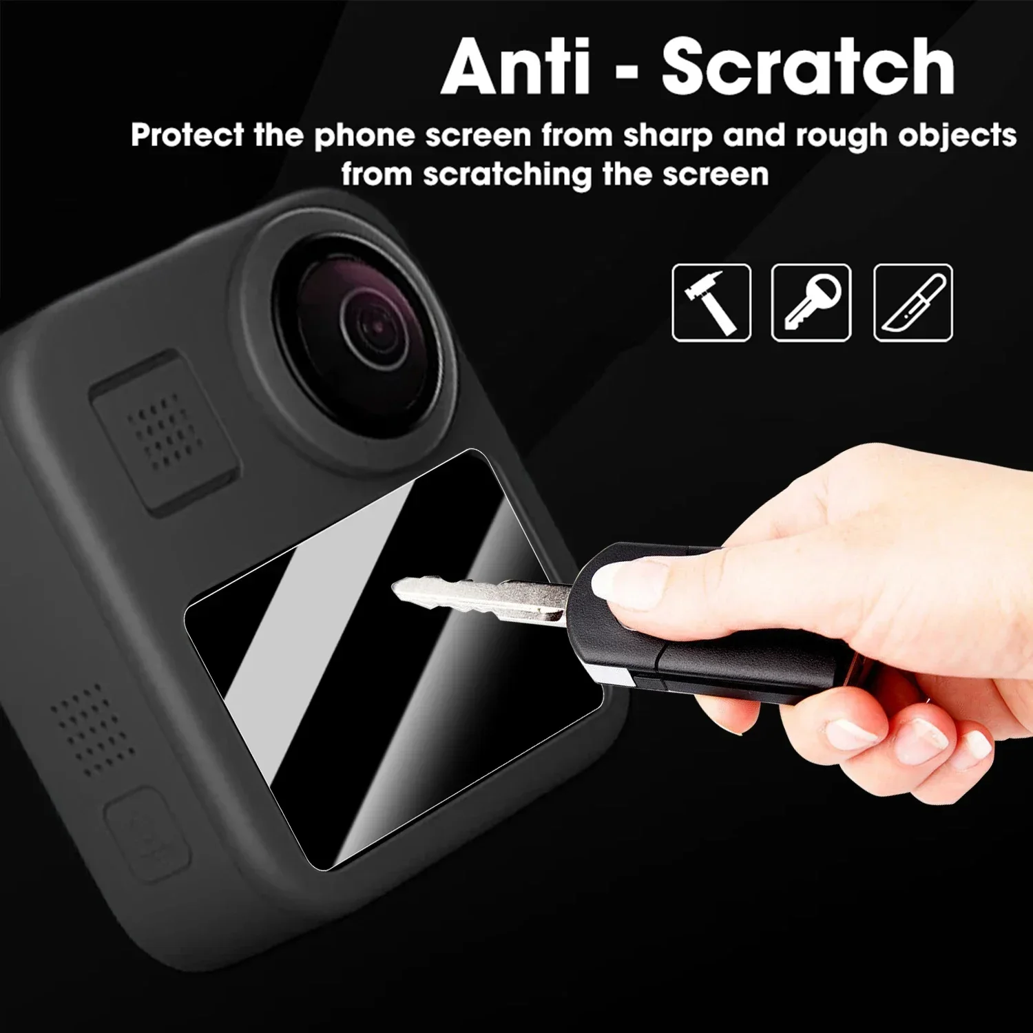 for GoPro Max 2 Tempered Glass Ultra HD Protective Films Screen Protector with Easy to install for GoPro Max2 Accessories