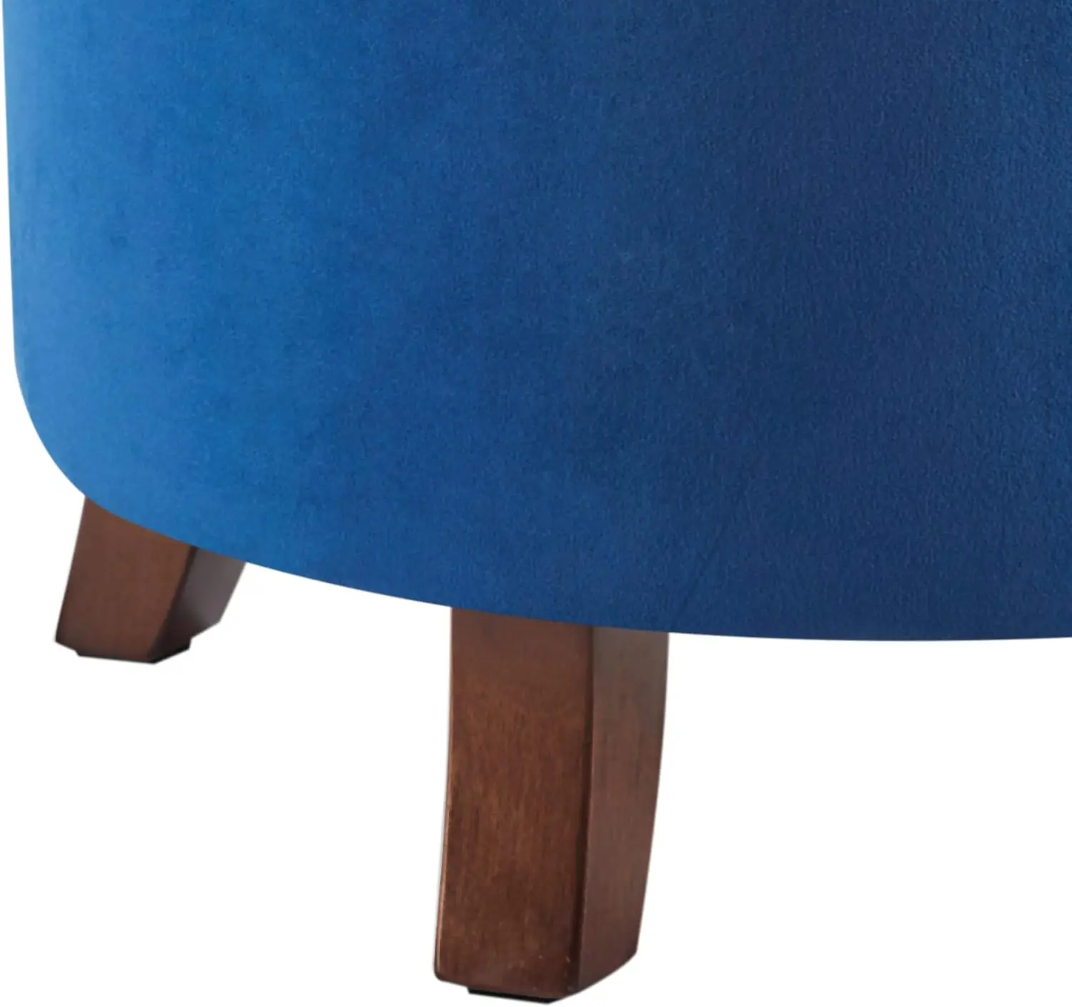 Modern Tufted Accent Storage Ottoman, Small Upholstered Button Circle Pouf Footstool with Lift Top, for Bedroom Living