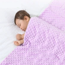 

Newborn Thermal Soft Fleece Blanket Baby Blanket & Swaddling Winter Solid Bedding Set Cotton Quilt Infant Bedding Swaddle Wrap