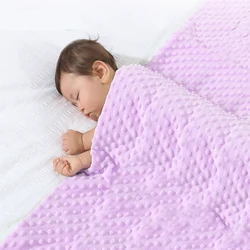 Couverture polaire douce et thermique pour nouveau né, ensemble de literie d'hiver solide pour bébé, couette en coton 
