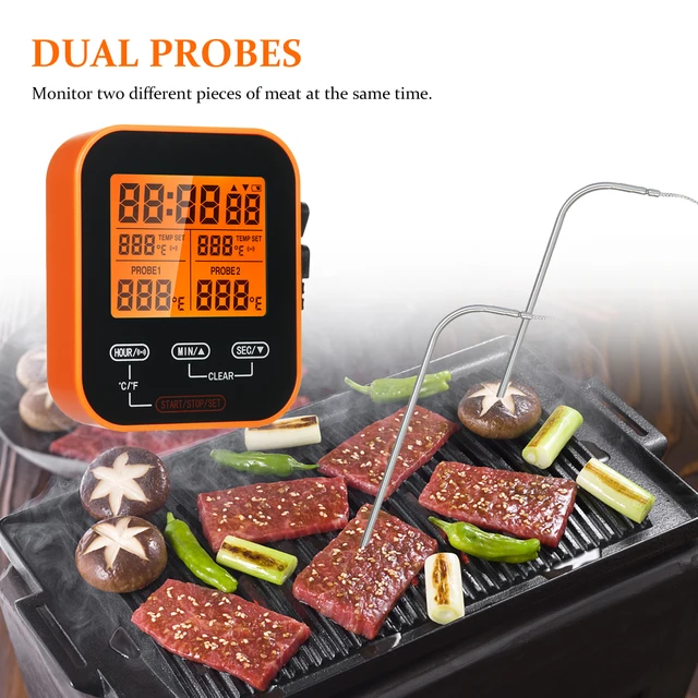 Szonda Konyhai Termomber Időzítő A Sütő Grillezéshez Hőmérő Grill Főzés Hús Ételek Digitális Vezeték Nélküli Hőmérséklete - Image 5