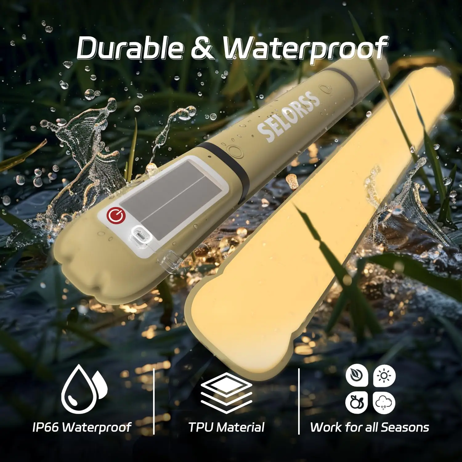 Solar Folding Camping Lantern – 2000mAh Portable Light 2