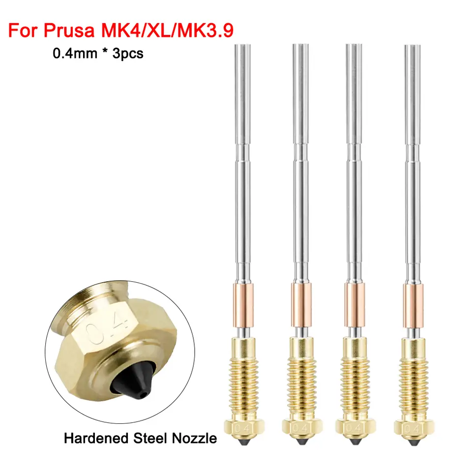 Upgraded Hotend Nozzle For Prusa MK4/XL/MK3.9 All Metal One-Piece Hardened Steel Nozzle 0.4mm Durable High Flow 3D Printer Part image 8