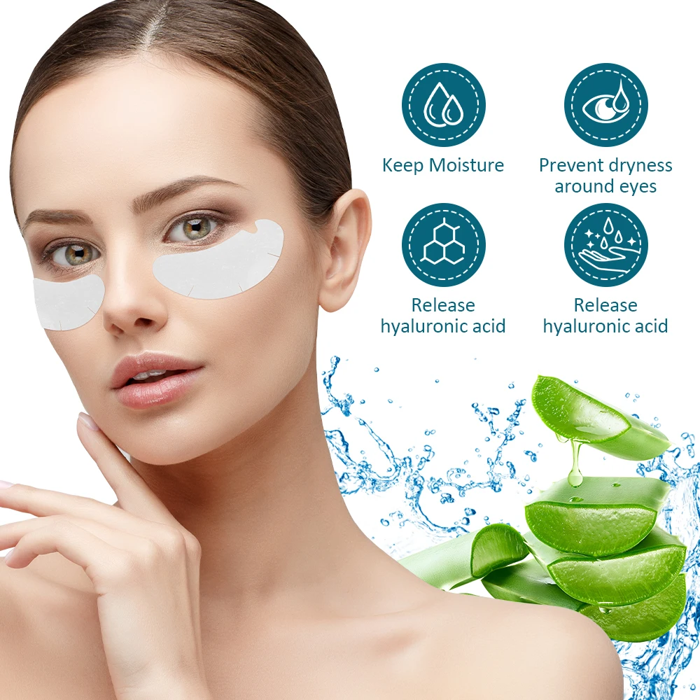 50 Pairs Hydrogel Eye Patches Eyelash Extension Patch For False Eyelashes U Shaped Eye Gel Pads Under Eyelash Pad Makeup Tools