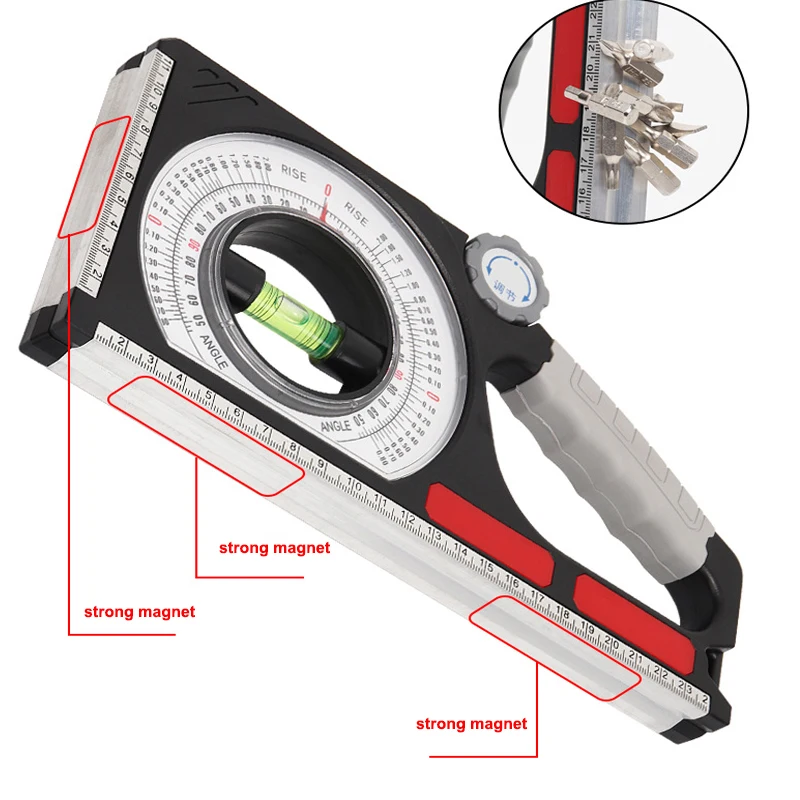 Universal Bevel Protractor Angle Level Declinometer Angle Feet Foot Slope Meter Multi Function Slope Measuring Instrument angle measuring tool angle protractor digital inclinometer
