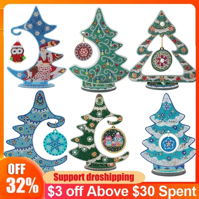 5d Diamond Painting Christmas Ornaments  Diy 5d Diamond Painting Christmas  - Diamond Painting Cross Stitch - Aliexpress