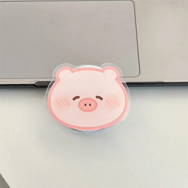 귀여운 돼지 모양의 마그네틱 그립톡 스탠드로 휴대폰에 편의와 스타일을 더하세요.