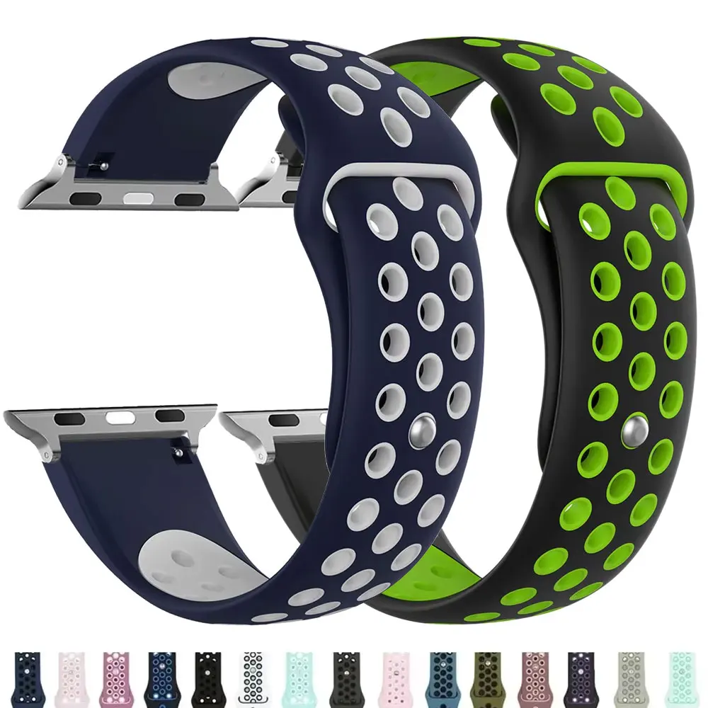 Breathable Sport Loop Strap for Apple Watch - Silicone Bracelet Band