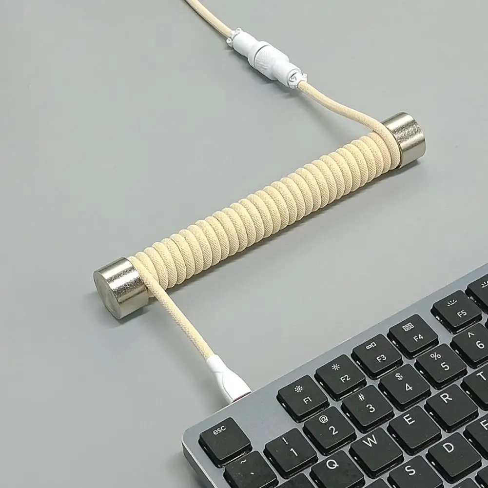 

Keyboard Cable Winder Spring Winding Post Cable Management Multifunctional Keyboard Coiled Cable Winder with Metal Bar Coil