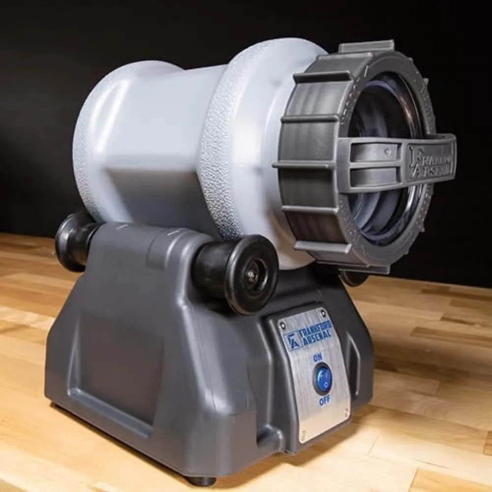Platinum Series Rotary Tumbler Lite with Clear Viewing Window and Leakproof Seal for Cleaning and Polishing During Reloading