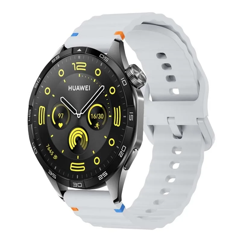 Enhanced Liquid Silicone Wave Watch Strap – Ultra Light Matte Finish Wristband with Quick Release