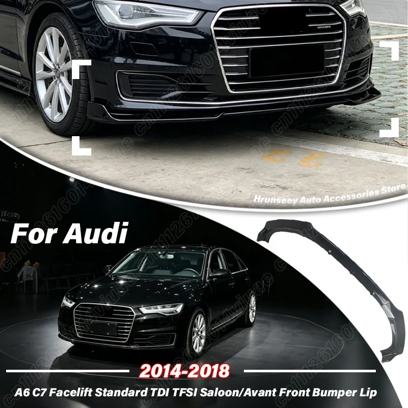 아우디 A6 C7 페이스리프트 스탠다드 TDI TFSI 세단/아반트 2014 2015 2016 2017 2018 프론트 범퍼 립 턱 스플리터 자동차 액세서리
