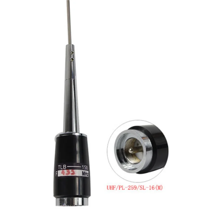 B92B-6X 신형 실버 UHF 400-470MHz 200W 5.5dB SL-16 PL-259 모바일 차량용 라디오 안테나 세부 정보