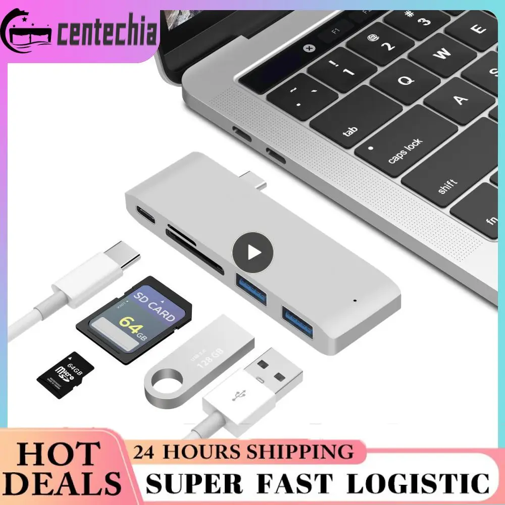 3.1 Type-C Hub To Adapter 4K Thunderbolt 3 Usb C Hub Tf Sd Card Reader Slot Pd Per Macbook 16 14 Air 13 M1 Chip