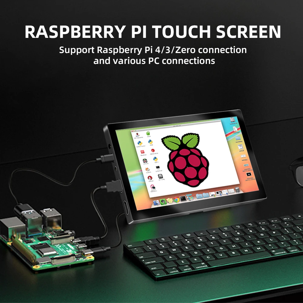 Ecrã Tátil Capacitivo para Raspberry pi Compatível com Windows Hdmi Monitor Portátil Display Lcd Pontos 1024x600 Tft 60hz Polegadas - Imagem 5