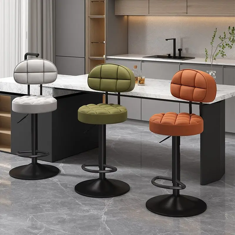 Bar chairs high legged stools adjustable backrests rotating bar stools home cash register counters coffee chairs