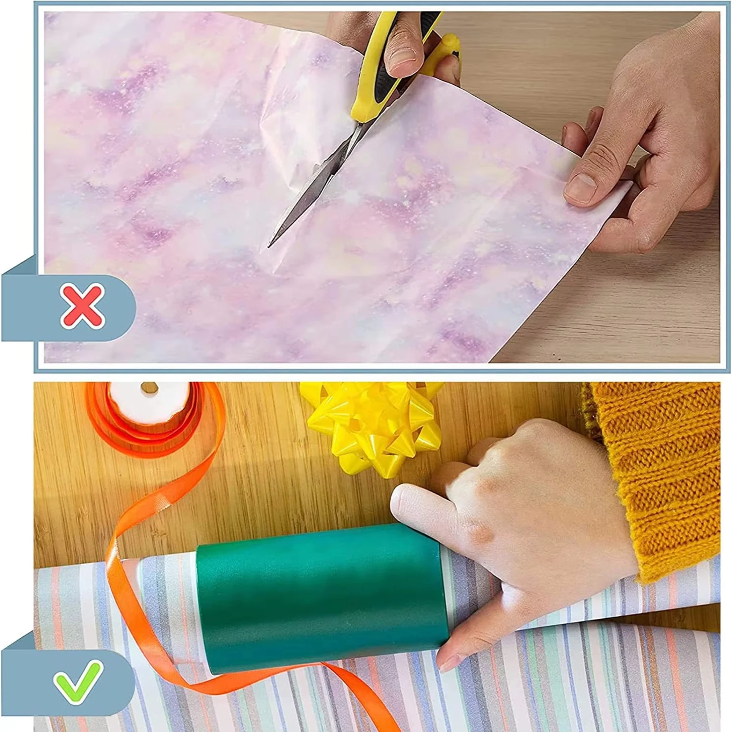 Dropshipping Christmas Rolls Cutter Tool Tube Sliding Gift Wrapping Paper Cutter