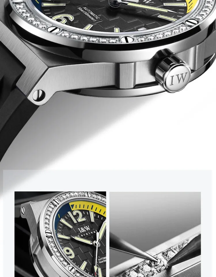 CARNIVAL Orologi da polso meccanici in zaffiro di alta qualità con movimento MIYOTA Orologi automatici per uomo in acciaio inossidabile Montres Hommes_voghion.com