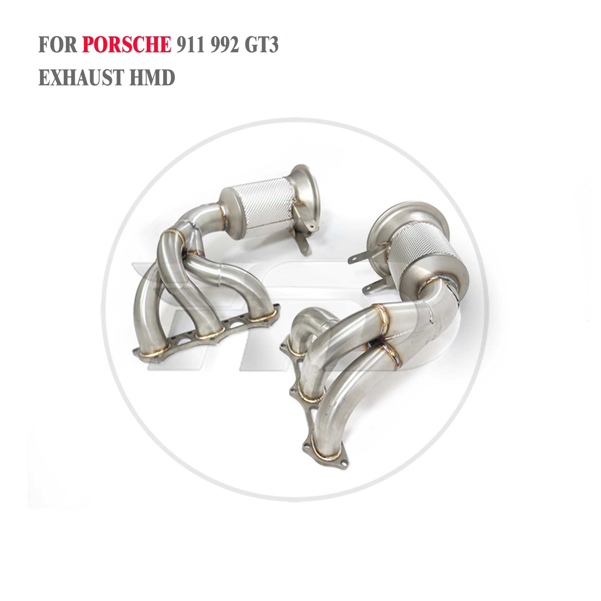 

HMD выхлопная система с высокой производительностью потока для Porsche 911 992 GT3 Headers Catted Catless Pipe