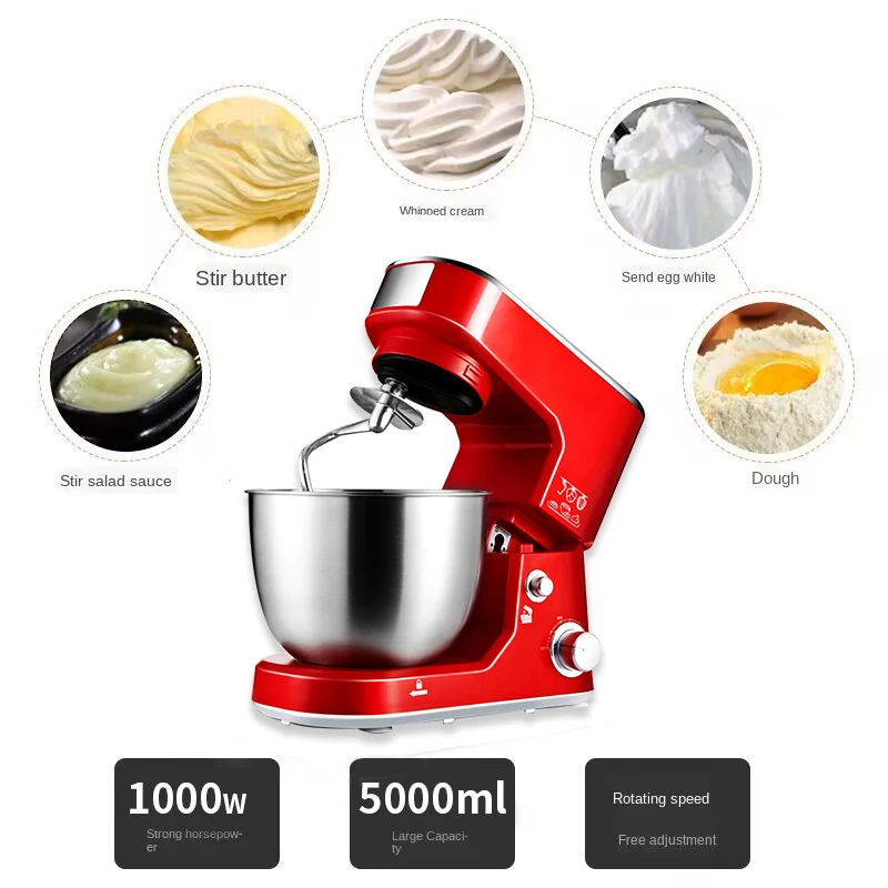 5l Egg Whisk Mixer Blender 1500w Kitchen Stand Mixer Cream Household  Electric Food Whisk Mixing Machine - Food Mixers - AliExpress