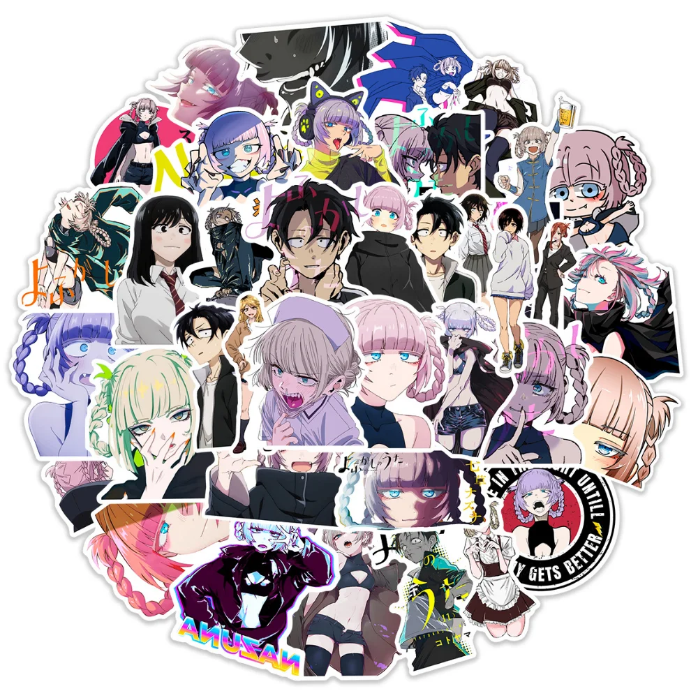 

Cartoon Anime CALL OF THE NIGHT Stickers for Car Suitcase Skateboard Guitar Laptop Phone Decor Graffiti Waterproof Sticker Toys