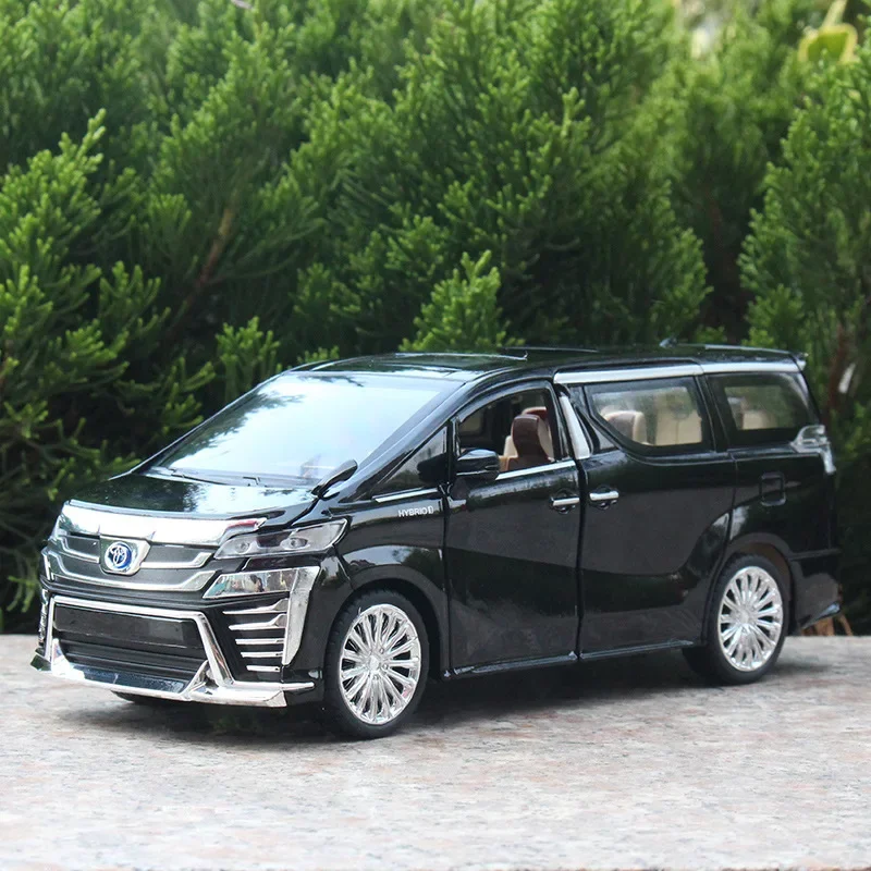 

1:24 TOYOTA Vellfire MPV модель автомобиля из сплава, Литые металлические игрушечные автомобили, имитация звука и искусства, коллекция, детские подарки C500