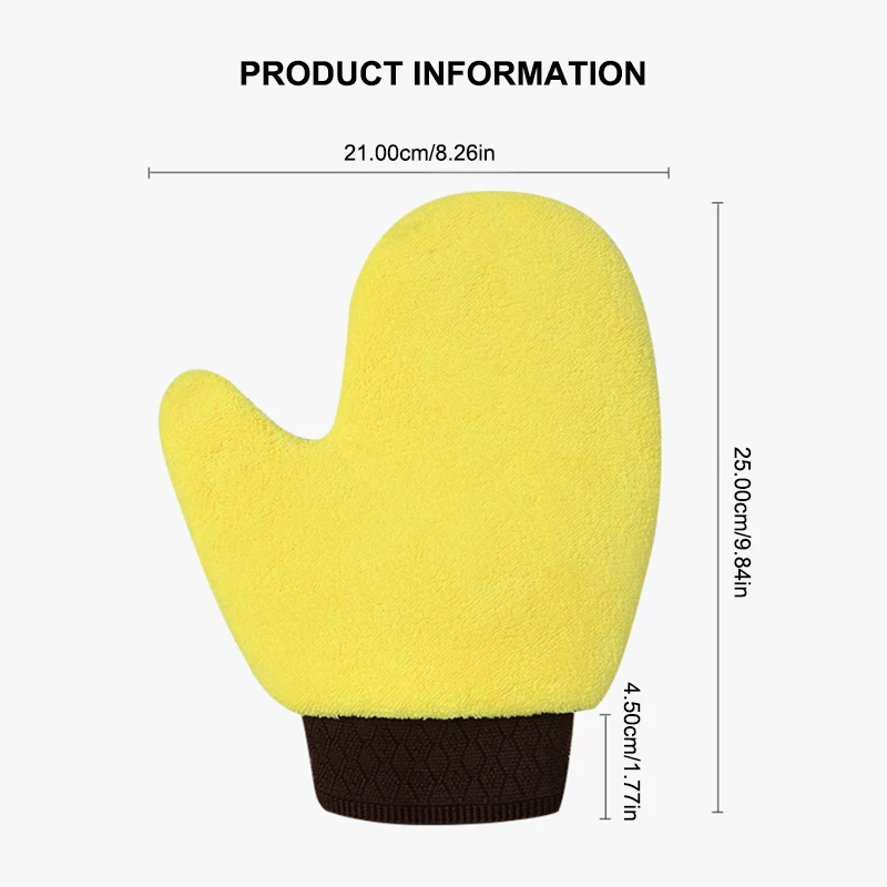 Microfiber Car Wash Gloves Double Sided Coral Fleece Mitts
