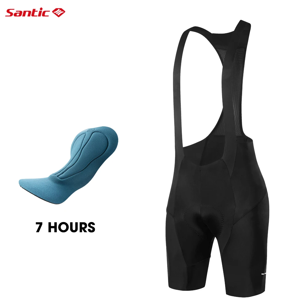 Cycling Bib Shorts Santic Men's Cycling Bib Shorts Imported Cushion Cycling Outdoor Wear High Elastic Reflective