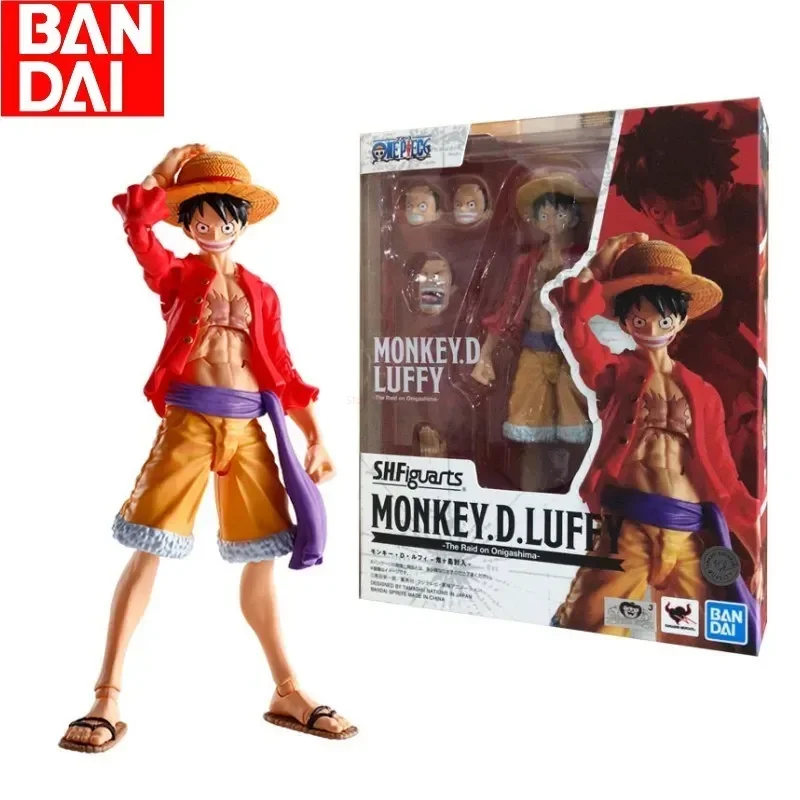 

В наличии One Piece Luffy S.H. Фигуртс аниме оригинальная Обезьяна D Luffy ПВХ экшн-фигурки рейд на Onigashima игрушка для детей