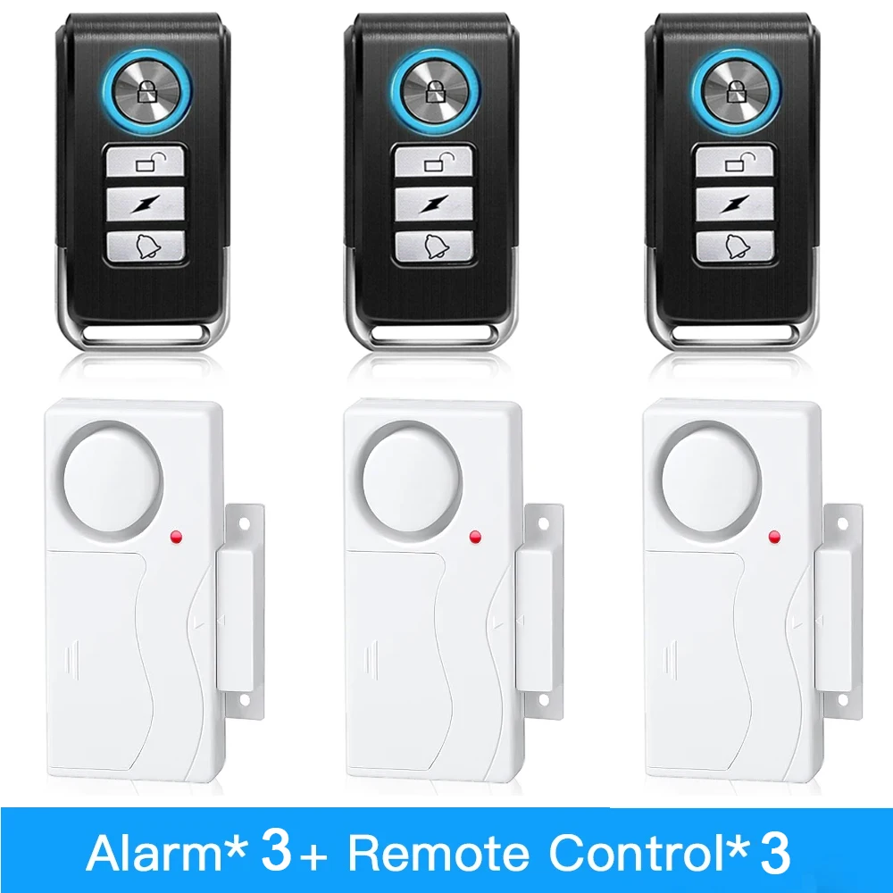 Wireless Remote Control Anti-Theft Door & Window Alarm System Kit - Home Security Sensors