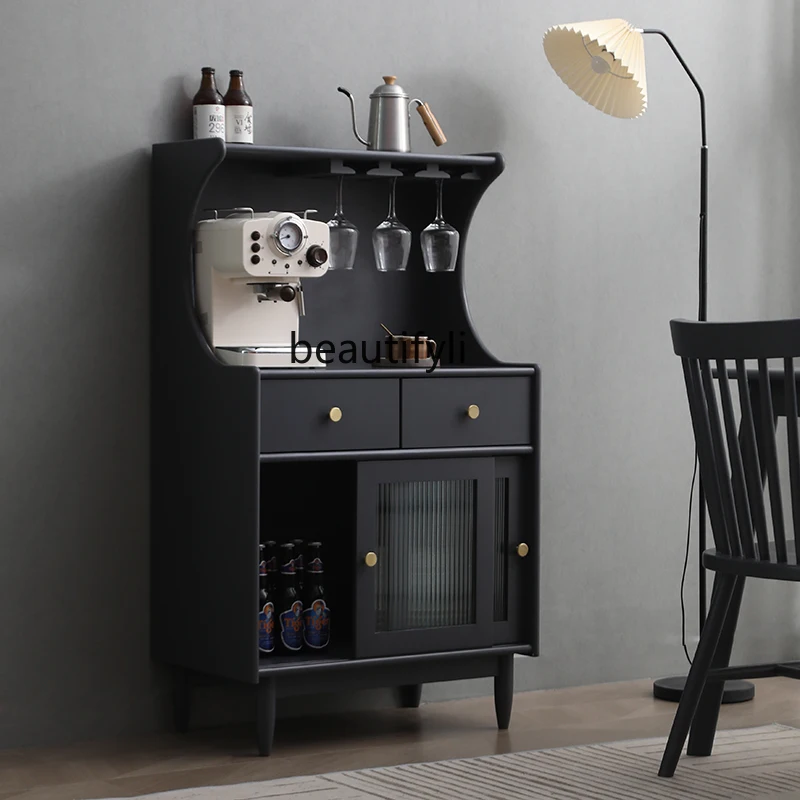 

GY Liquor Cabinet Solid Wood Sideboard Simple Modern Restaurant Tea Cabinet Kitchen Nordic Cupboard
