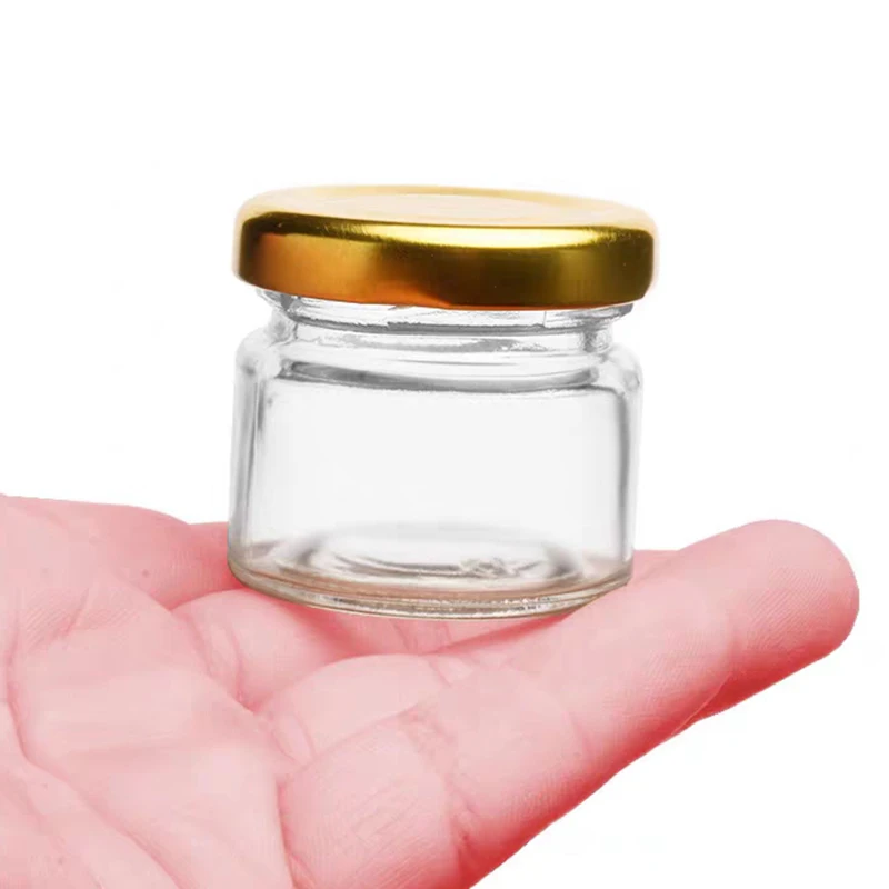 30 Pieces Mini Glass Honey Jars with Covers, 25ml Empty Glass Bottle, Wedding, Birthday Party, Return Gifts Glass Storage Jar 5