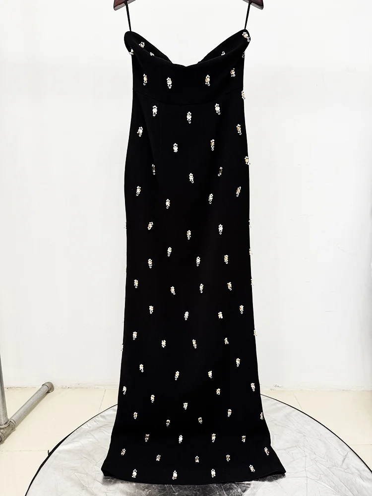 فستان ماكسي مطرز + جاكيت نسائي