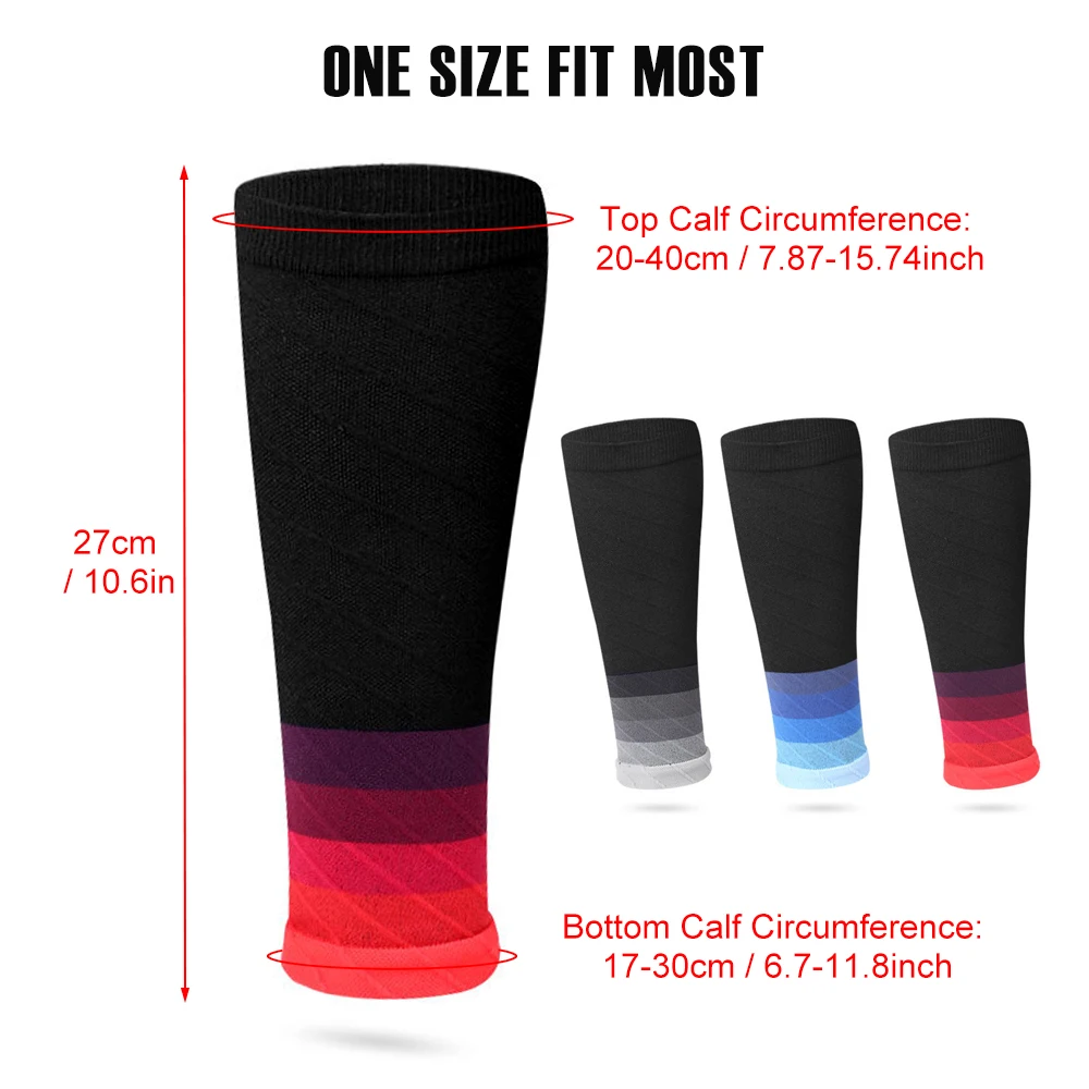 1Pair Compression Calf Sleeves (20-30mmHg) for Men & Women, Compression Socks,For Running, Shin Splint, Medical, Travel, Nursing