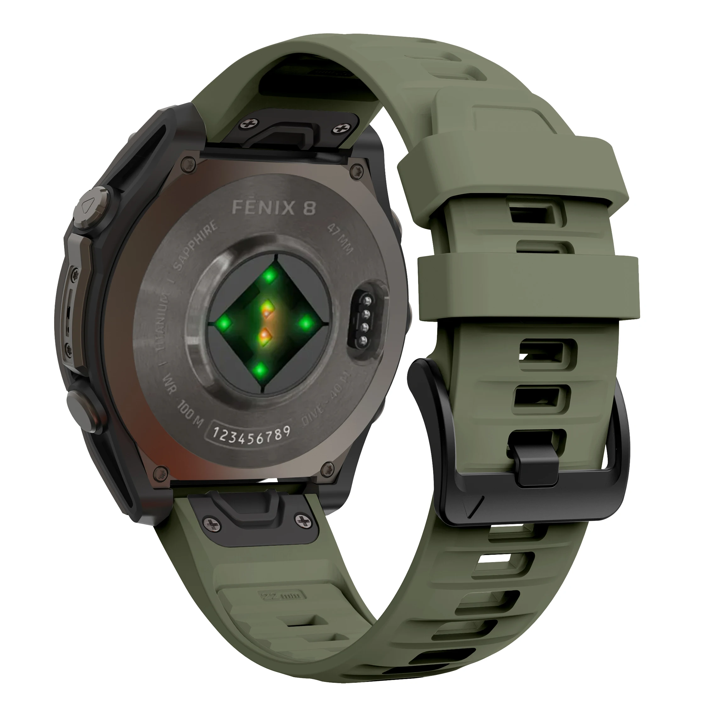 Versatile Silicone Watch Band for Fenix8 - QuickFit Strap Bracelet