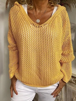 6 colors New fashionable knitted mesh pullover women in summer solid color casual women's elegant hollow top 1