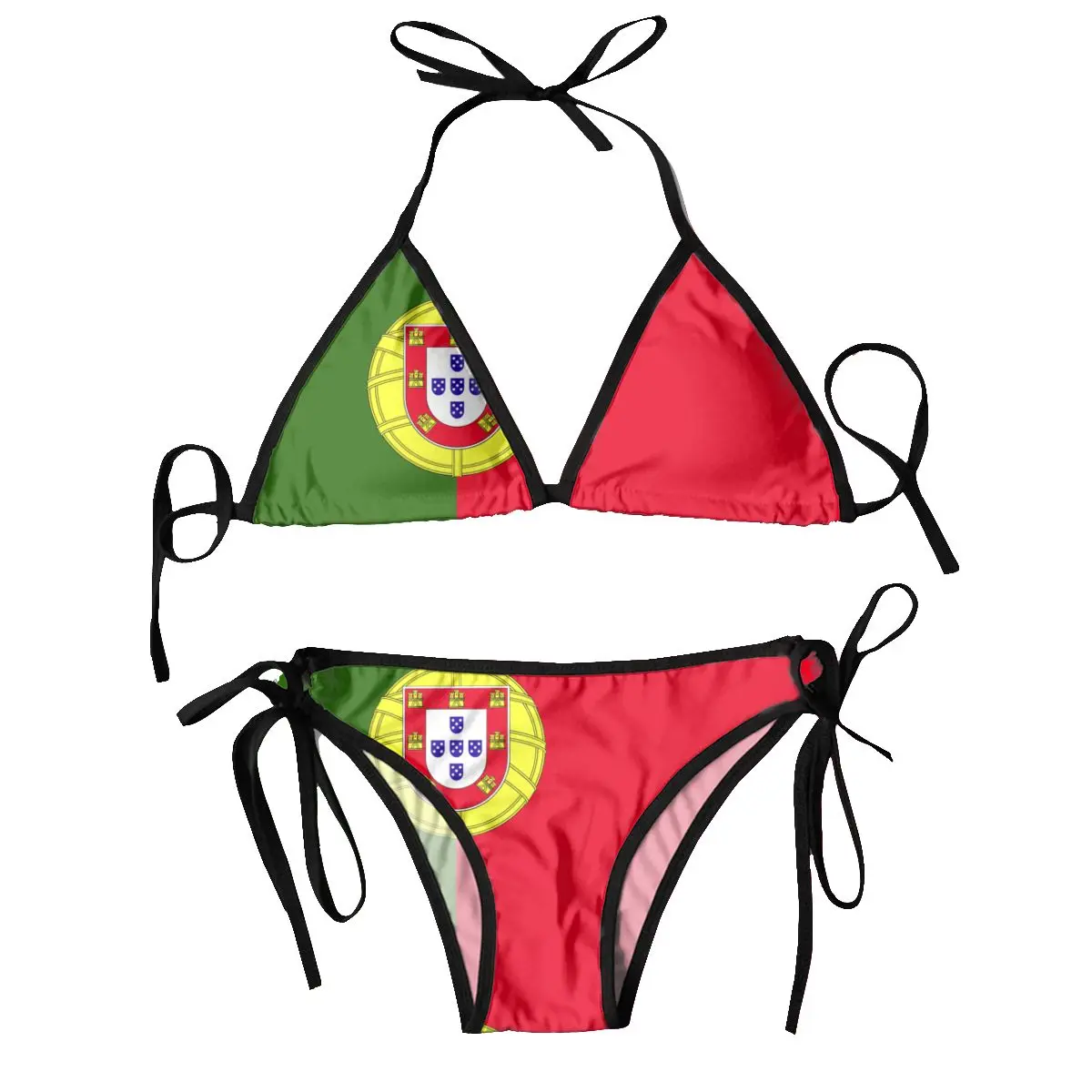 

Bikini Femme 2024 Luxe Portugal Flag Two Piece Women's Set
