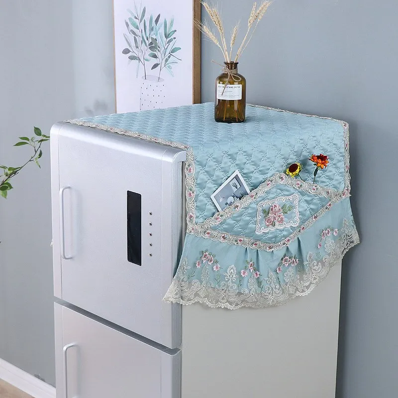GoodTop New Lace Pockets All-Purpose Covers Natural Refrigerator Washing Machine Microwave Oven Dust Protector Decoration