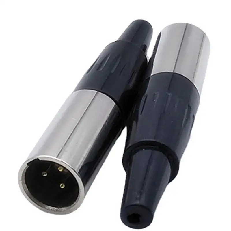 

XLR Plug Connector Mini Karon Male XLR Male Plug 3-pin XLR Tiny Balanced 3-Pin XLR Adapter For Cell Phone Laptop Speaker Mixer