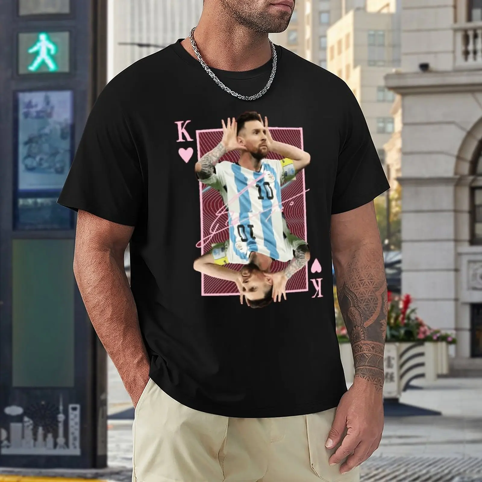 Celebrazione Brasio E Andrre E Messi E Argentina No.10 Capra Caricatura 10 Girocollo T-Shirt Motion Top Tee Vendita Calda Divertente