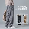 Men's Corduroy Straight Leg Loose Fit Casual Pants American Style Retro Trendy Brand Wide Leg Large Size Straight Tube Trousers