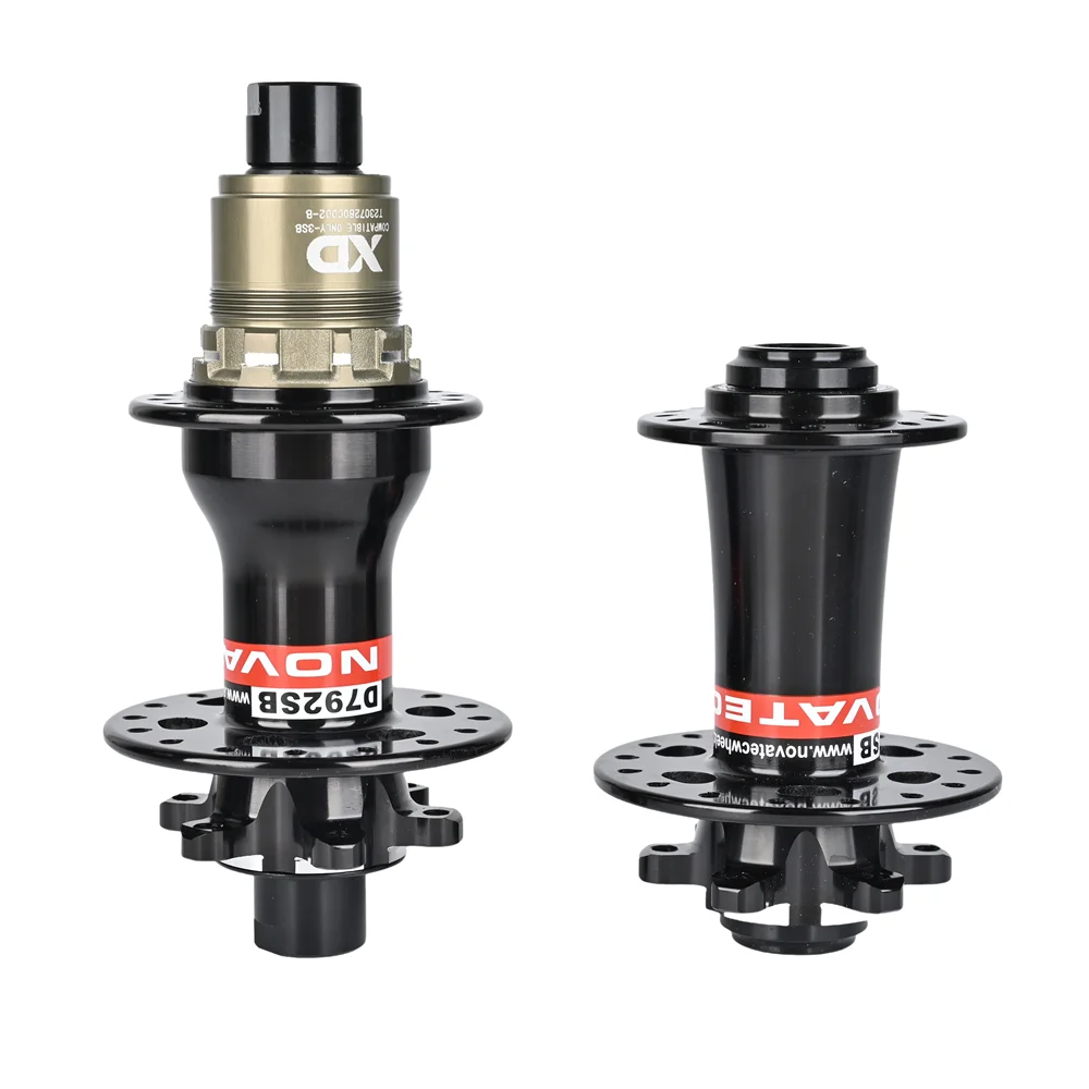 Paire De Moyeux Novatec VTT, Axe Traversant, Compatibles Cassette SRAM XD, 11-12 Vitesses, Neufs