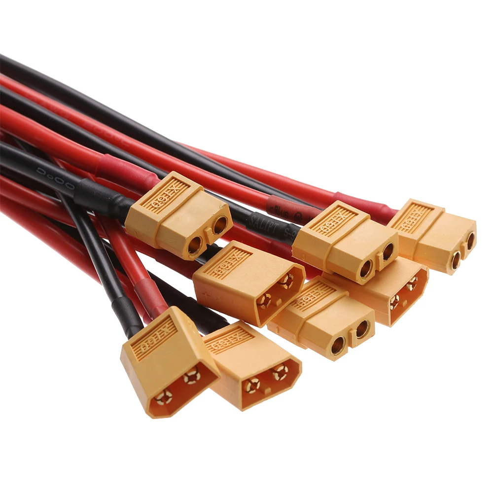 Connecteurs Batterie Drone XT60 14AWG/12AWG Lot de 10