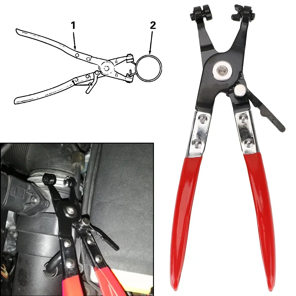 New 1Pc Clamp Puller Locking Car Hose Clamps Pliers Water Pipe Hose Flat Band Ring Type Tool