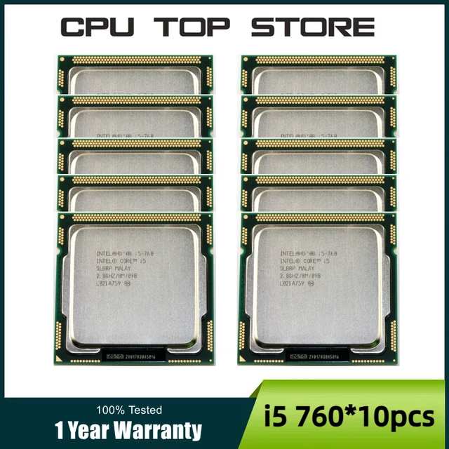 10pcs Intel Core i5 760 Processor SLBRP LGA 1156 CPU